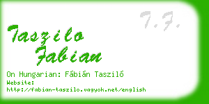 taszilo fabian business card